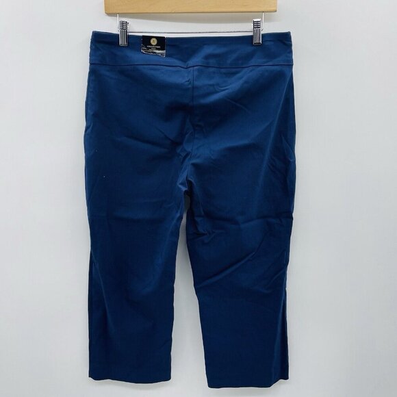 JM Collection Womens Plus Size 0X Tummy Control Pull-On Capri Pants in Blue $49 - Picture 4 of 9